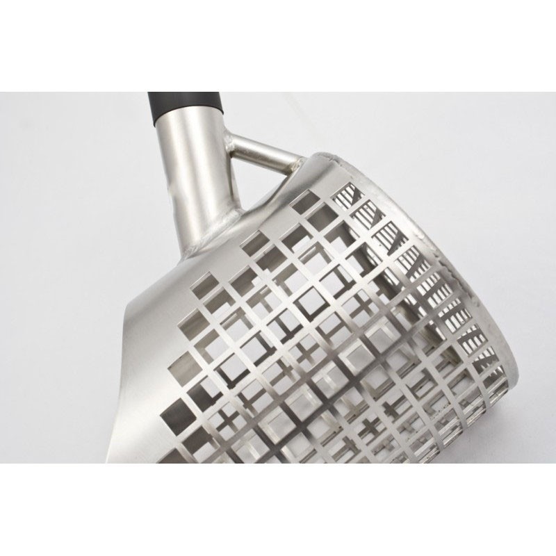 Silent Bull® Sand Scoop L mit 25 x 15cm Edelstahl-Korb Extra Stabil